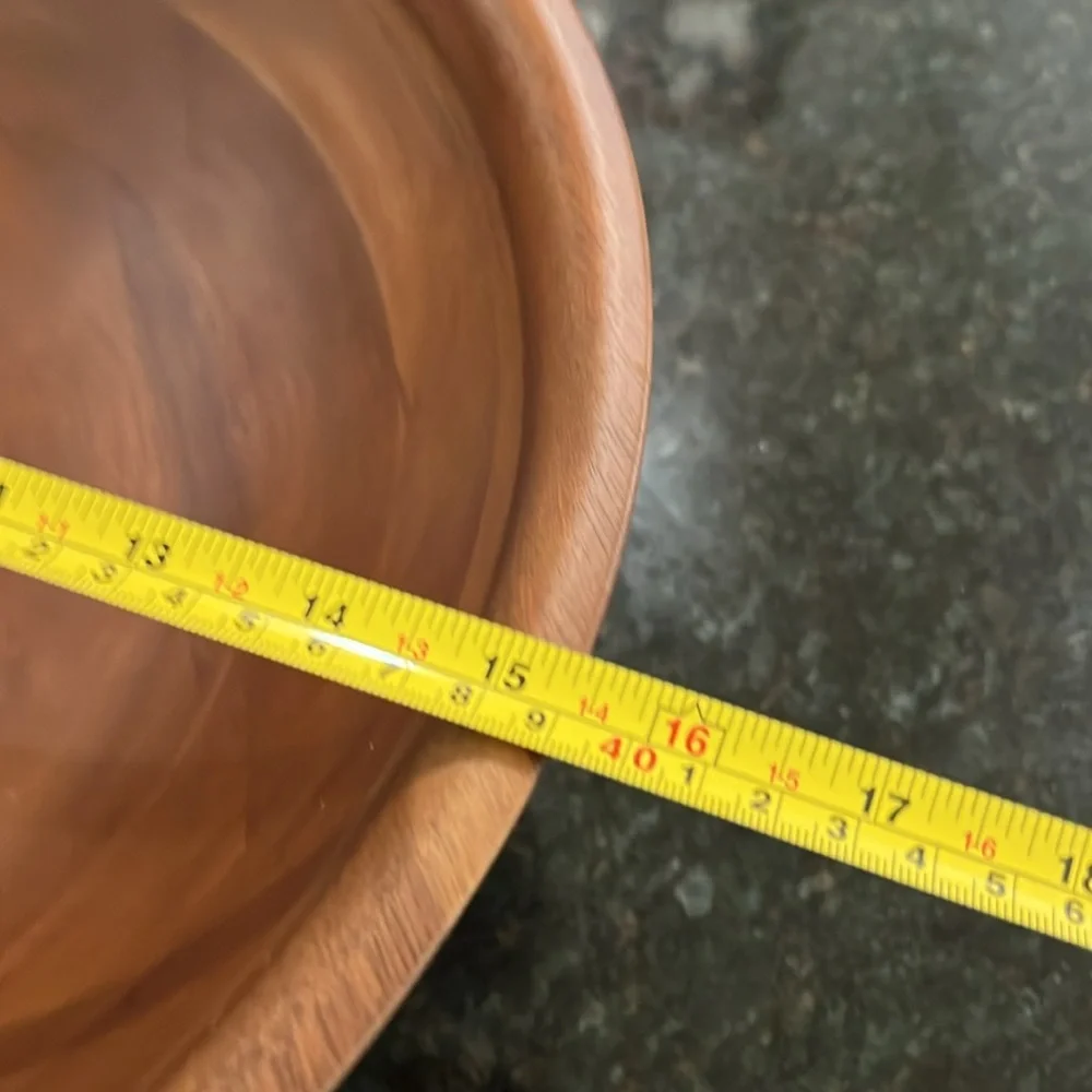 Set of Two West Elm 15 inch wooden bowls excellent condition